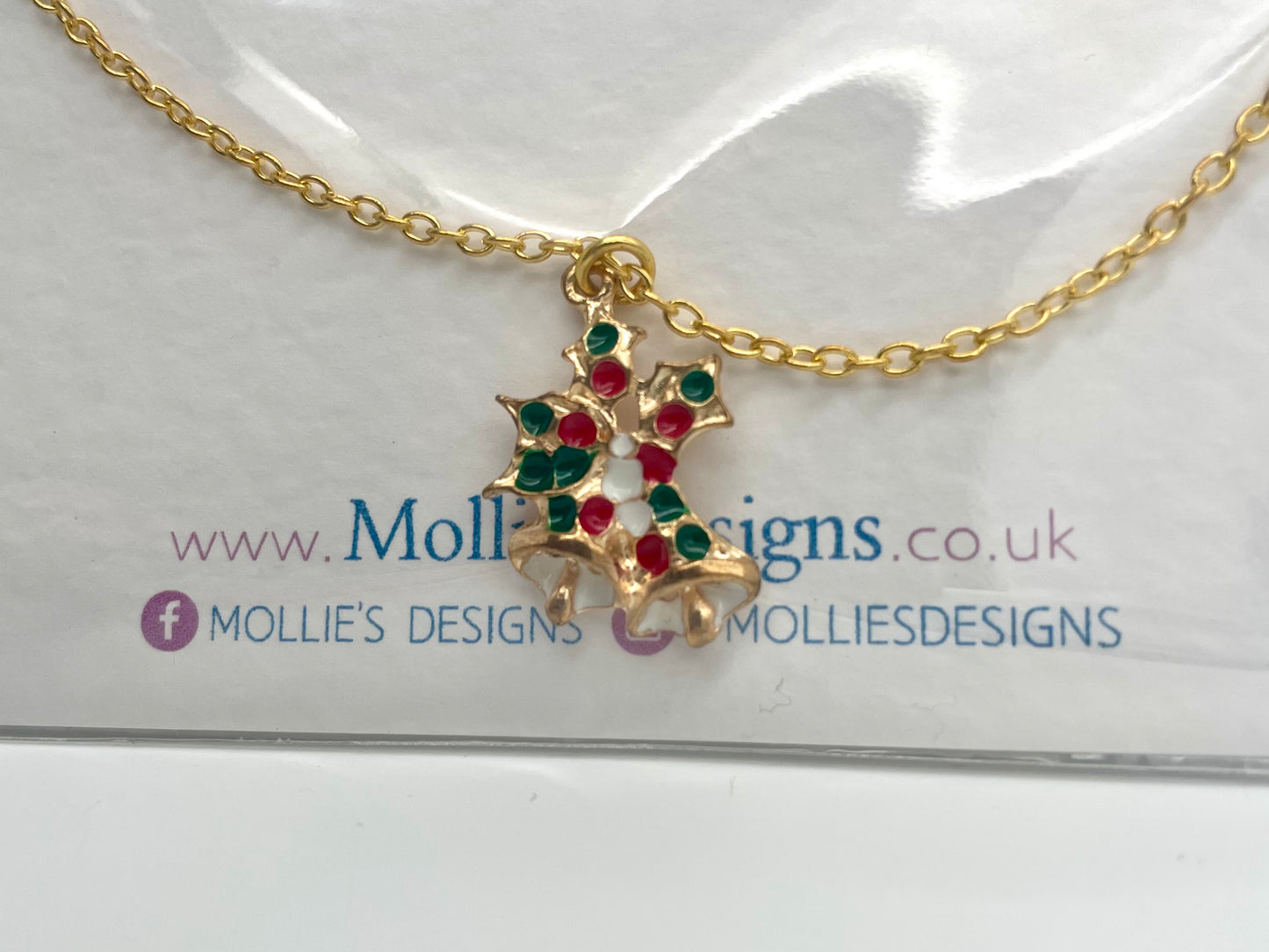 Bells & Holly Necklace 🔔