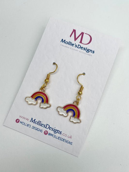 Tri-coloured Rainbow Earrings 🌈