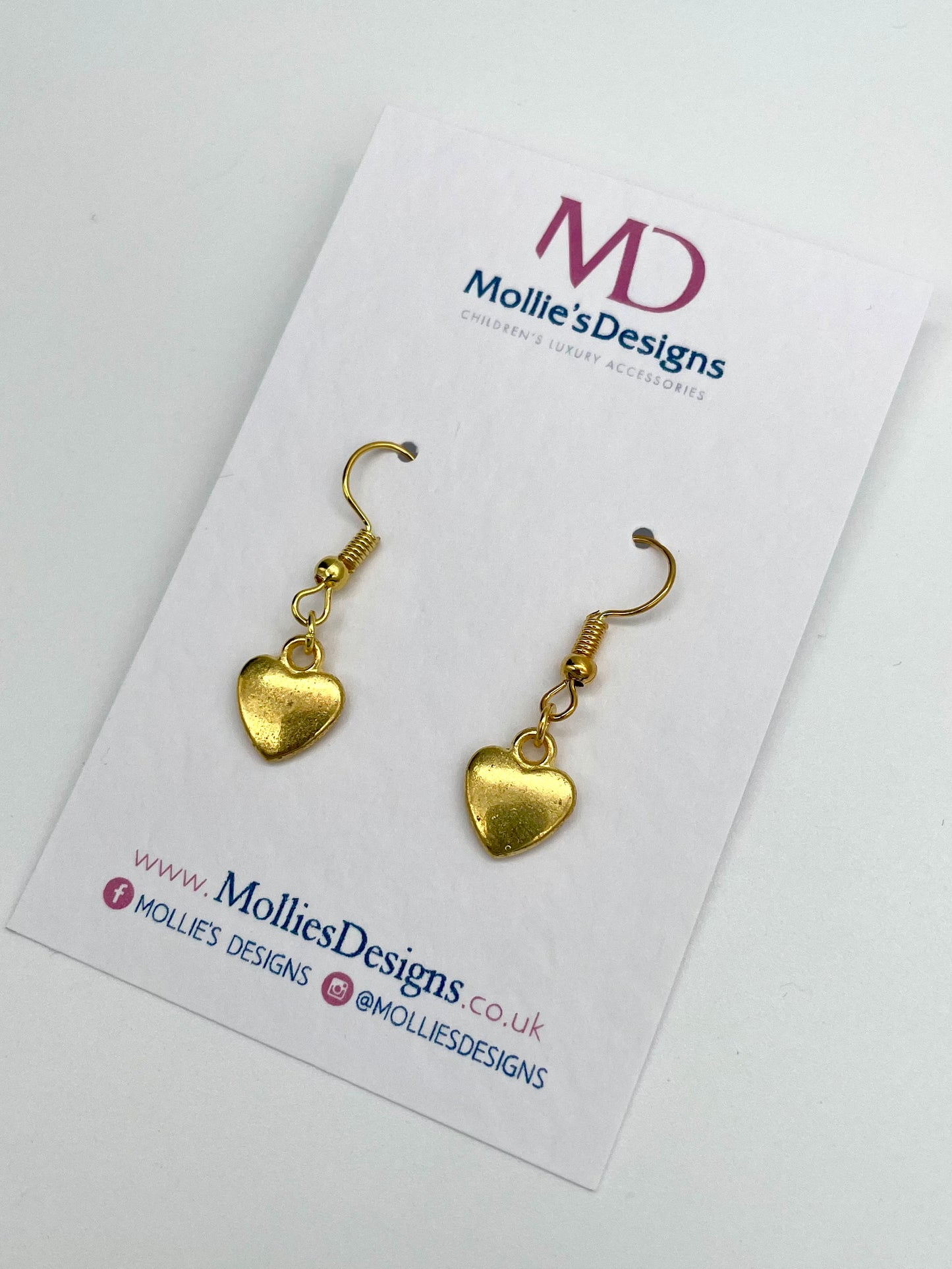 Gold Heart Earrings 💛